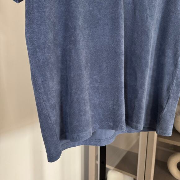 Criquet Terrycloth Vintage Indigo Blue Polo Shirt XL NEW Collared Short Sleeve - Picture 4 of 7